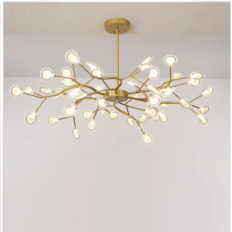 Modern Firefly LED Chandelier Light Stylish Tree Branch Lamp Decorative Firefly Ceiling Pendant  Lighting Hanging