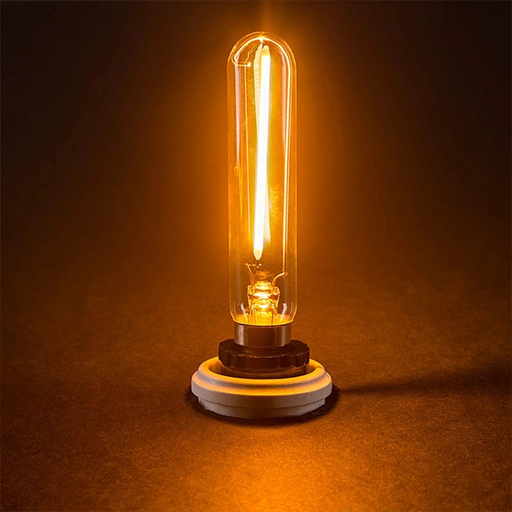 Vintage T20 T6 Tubular LED Filament Bulb - 1W 2W E12 E14 Dimmable Retro Light