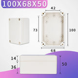 Outdoor Waterproof Plastic Junction Box (Black & White) - IP-Rated Plastic Enclosure & Electronics Project Instrument Shell Case