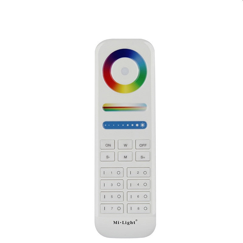 2.4G wireless 8 Zone RF Remote ; B8 Touch Panel Wall-mounted Remote; LS2 5 in 1 led controller for RGB+CCT Led