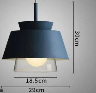 Nordic Colorful Iron Glass Led Pendant Light Modern Dining Room Kitchen Hanging Lamp Lighting Fixtures Loft Industrial Art Decors