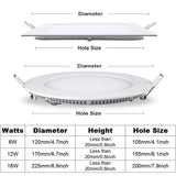 Indoor Lighting LED Downlight Ultra-Thin Ceiling Ceiling Flat Panel Light Flush Mount Ceiling Light Round LED Panel Downlight