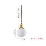 White Ceramic Brass Pendant Lights Fixtures Restaurant Bedroom Bedside Nordic Japanese Style Hanging Lamp LED Hanglampen