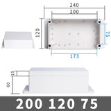 IP67 Waterproof Electronic Project Box with Mounting Ears - Outdoor Plastic Junction Enclosure & Instrument Housing Case