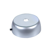 4 LEDs Luminous Base Light Crystal Glass Transparent Objects Display Laser Colorful Round Stand Base for Cocktail