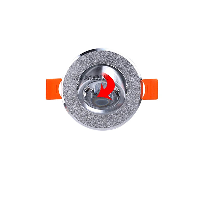 Aluminum Round LED Recessed Downlight (1W/3W, AC90–260V / DC12V) - Dimmable Spotlight with Driver (50mm Cutout)
