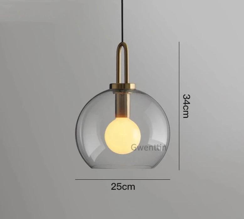 Modern Glass Ball Pendant Lights Led Nordic Luxury Hanging Lamp for Living Room Bedroom Kitchen Lighting Fixtures Home Art Decors
