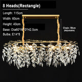 Postmodern Gold Crystal LED Chandelier Lighting Lustre Suspension Luminaire Lampen for Dinning Room Dining Room Home Decoration