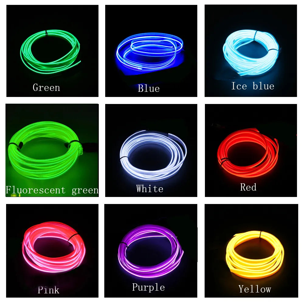 the ambiance of your car&#39;s interior with a versatile LED strip light that radiates neon vibes
