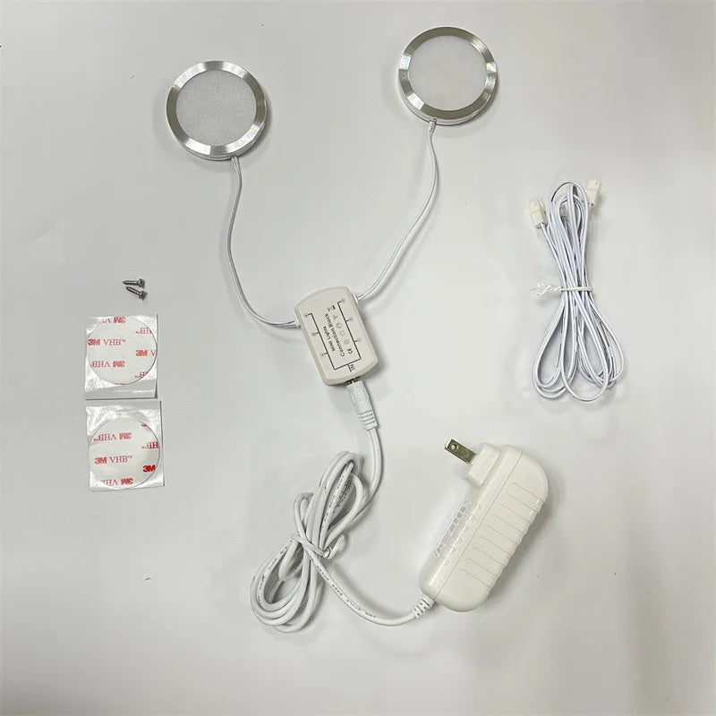 LED Led Mini Spotlights Remote Control Dimmable Spot Light Kit 3W 110V 220V Surface Mounted Ceiling Indoor Cabinet Lamps