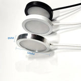 Ultra-Thin 8mm USB 5V 3W Dimmable Mini LED Circular Spotlight - Surface Mount Ceiling & Exhibition Cabinet Puck Light