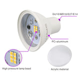 4pcs LED Bulb E27 E14 MR16 GU10 GU5.3 Lampada Led 6W 220V 24/120 Degree LED Lamp Spotlight Lampara LED Spot Light