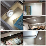 6 LED Motion Sensor Night Light - Wireless PIR Infrared Battery Powered Lamp