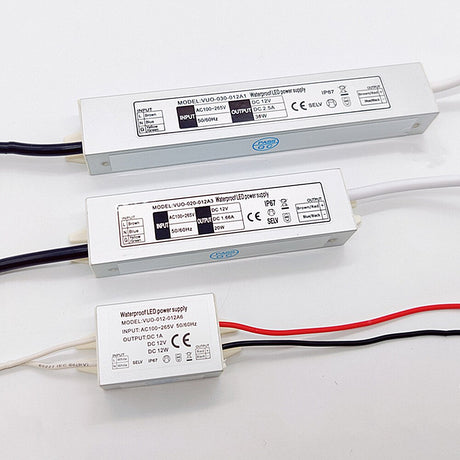 IP67 Waterproof LED Driver 12W 20W 36W LEDs Power Supply 12V Input AC100-265V Power For DC12V Lighting Transformer