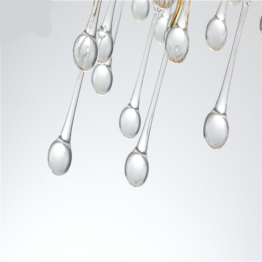 Postmodern Art Gold Crystal Led Chandeliers Luxury Dining Room Lamps Villa Living Room Bedroom Hotel Indoor Lighting Suspension