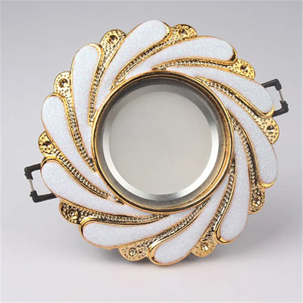 Nordic Modern Spiral Pattern Gold Edge Ceiling Lamp 3W 5W 220V Led Recessed Lights Luxury Home Decoration Kitchen Bedroom Luster