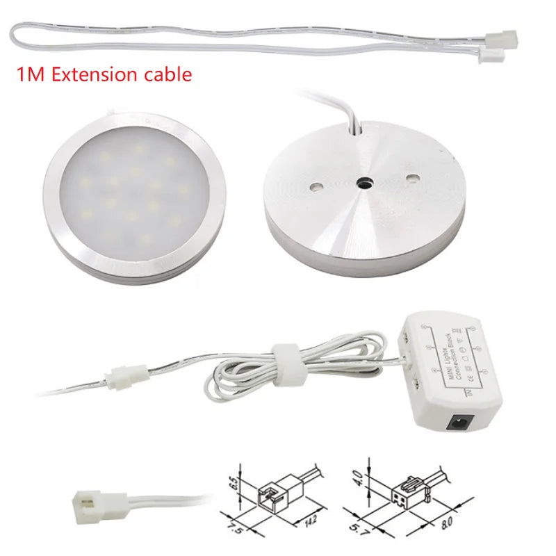 LED Led Mini Spotlights Remote Control Dimmable Spot Light Kit 3W 110V 220V Surface Mounted Ceiling Indoor Cabinet Lamps