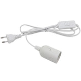 EU US Plug 1.8m Power Cord Cables E27 Lamp Base Holder With Switch Wire For Pendant Led Bulbs Fixture Hang lamp Suspension Socket