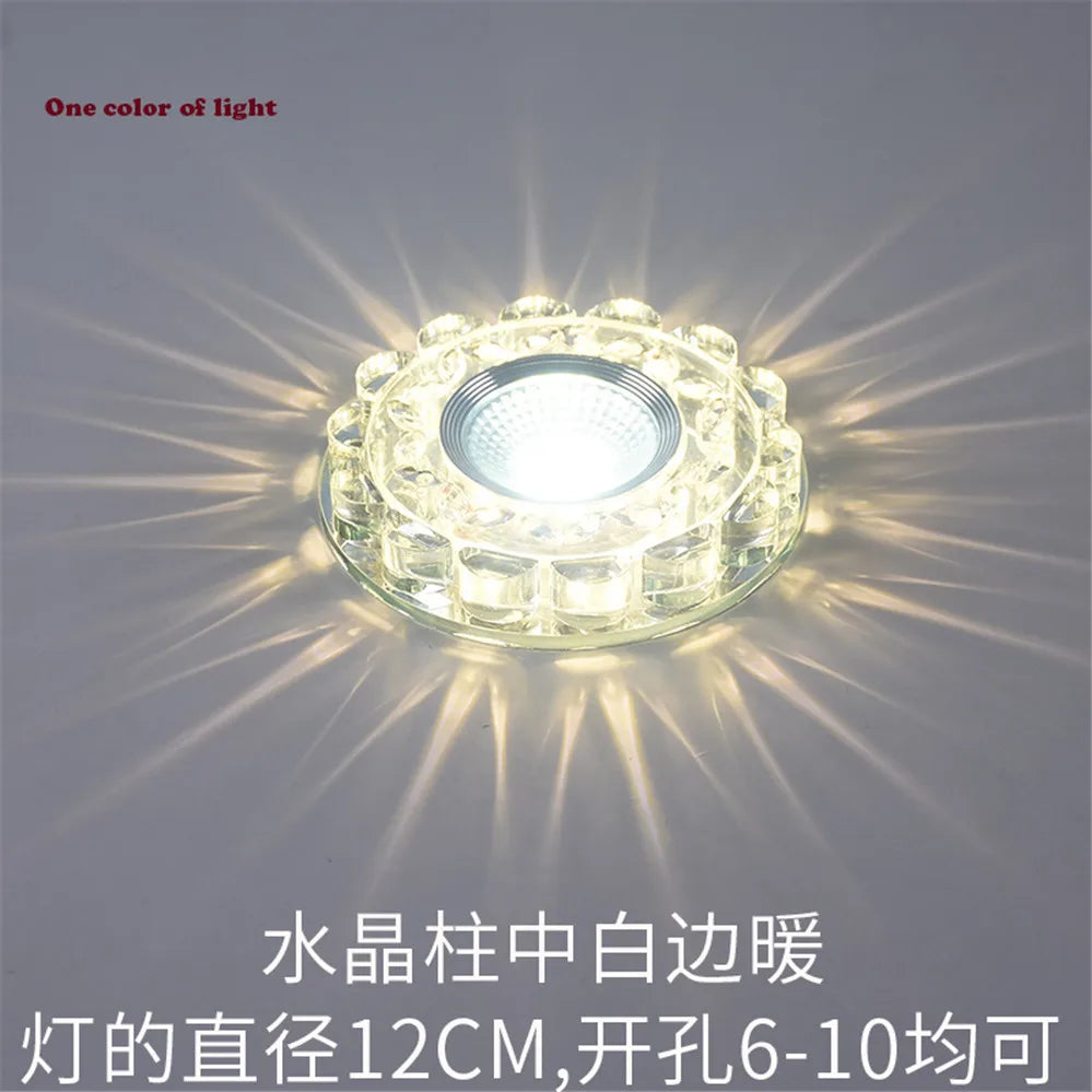 Modern Glass Crystal Garland Led Indoor Downlight for Living Room Kitchen restaurant Ceilings colorful Lighting Bull'S Eye Lamp