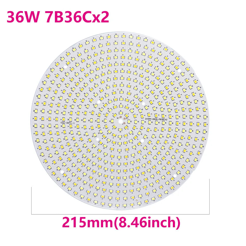 SMD2835 Two-color chip 10W 18W 24W 36W LED COB Lamp Beads 250mA Floodlight For Spotlight Panel light Convert color Round shape