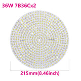 SMD2835 Two-color chip 10W 18W 24W 36W LED COB Lamp Beads 250mA Floodlight For Spotlight Panel light Convert color Round shape