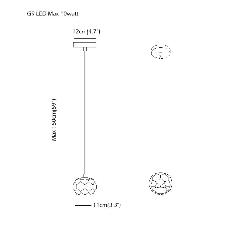 Nordic Luxury Chandelier Stair Lighting Crystal Pendant Light for Kitchen Restaurant Villa G9 Bulb