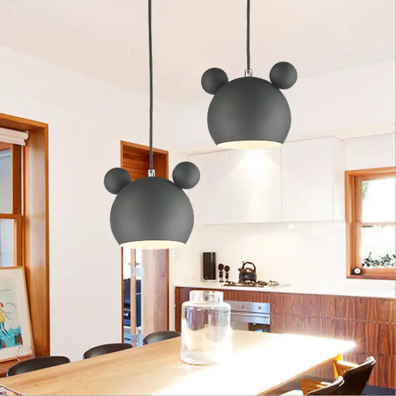 Nordic Wall Lamp Aluminum Mickey Sconce for Children Bedroom lights Modern Indoor Wall Light Fixtures E27 Creative Luminaire