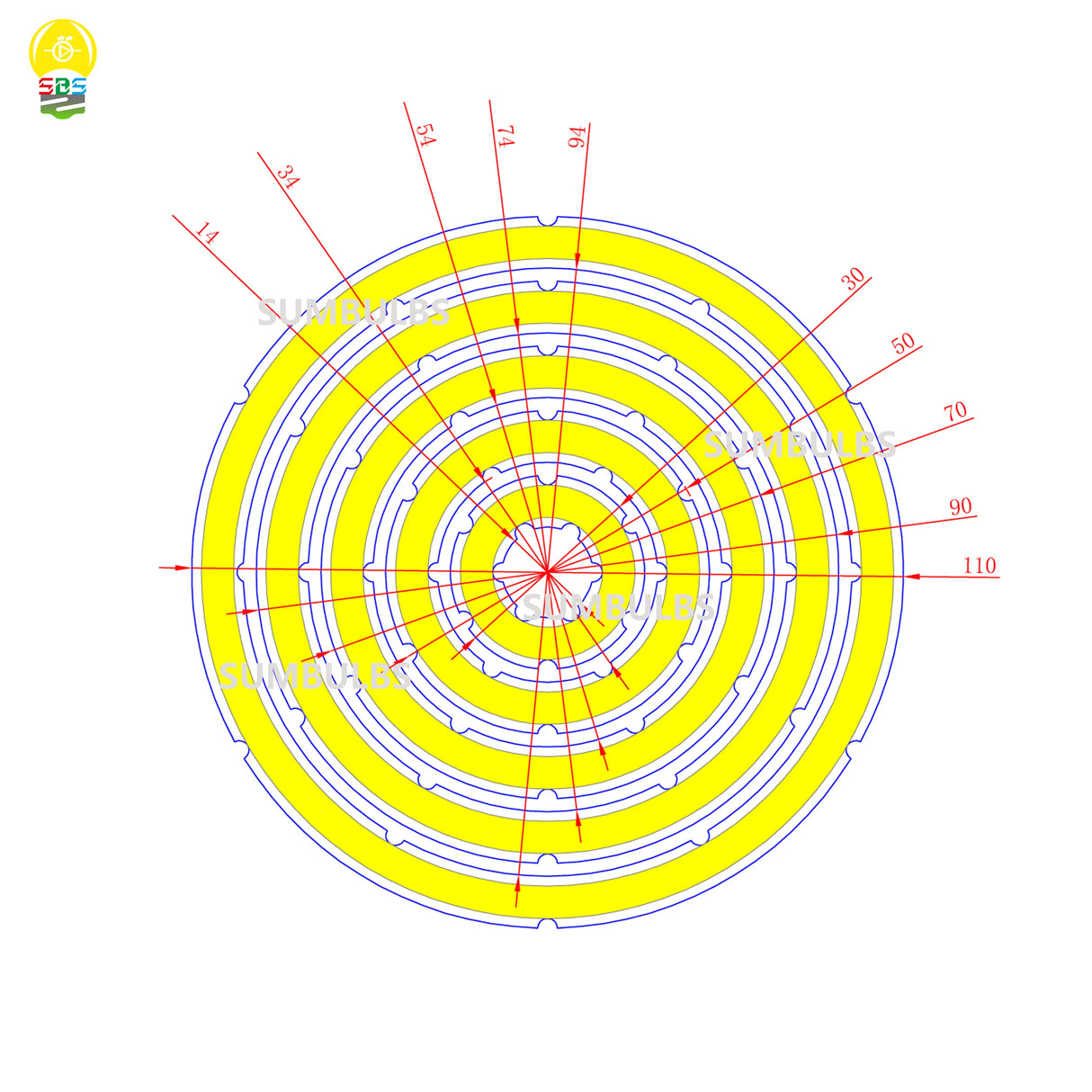 COB LED Angel Eyes Ring Light Chip (12V DC, 20mm–120mm) - Aluminum Board Light Source