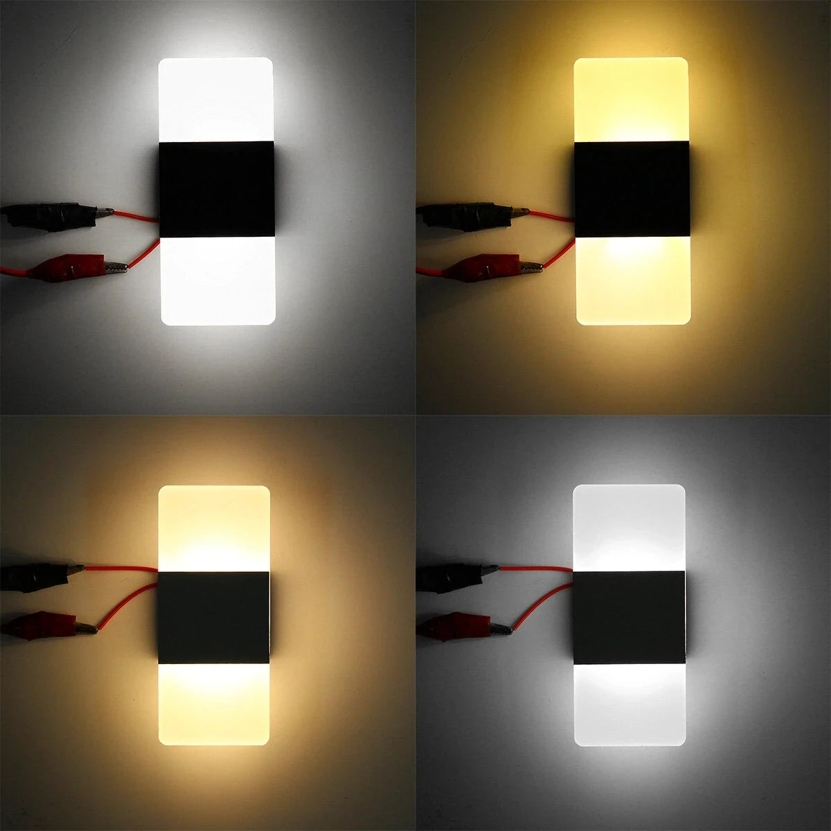 Modern Rectangular LED Acrylic Wall Sconce (AC 85-265V) - Indoor Wall Light for Living Room, Bedroom TV Background & Corridor