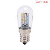 E12 220V LED Light Bulb with Clear Glass Shade - High Brightness Pure/Warm White Lamp for Sewing Machines & Refrigerators
