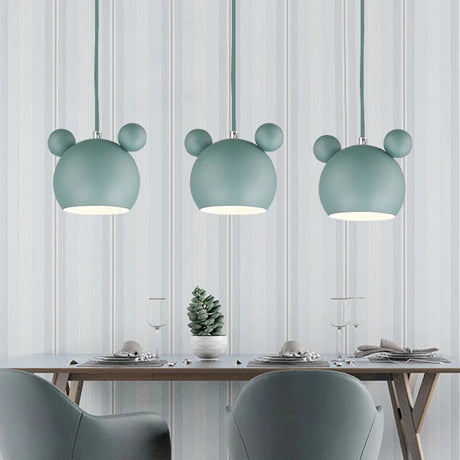 Nordic Style E27 Macaron Cartoon Pendant Lamp Simple Iron Child Room Chandelier For  Kitchen Living Room Hotel Indoor Lighting