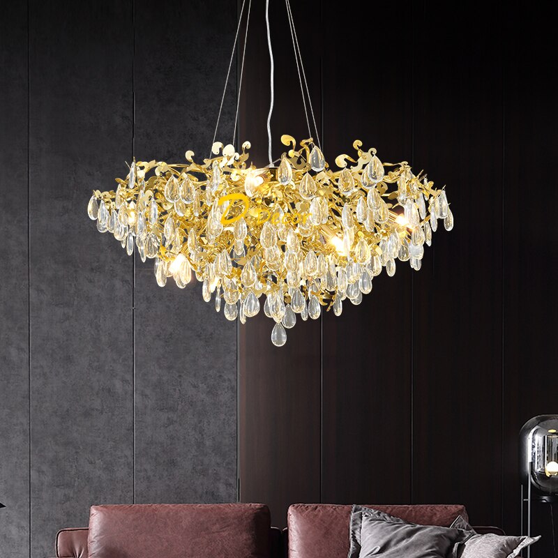 Modern LED Chandelier Lights Lighting Lustre Crystal Chandeliers Lamp Nordic Living Room Hotel Hall Hanging Lamps Chandeliers