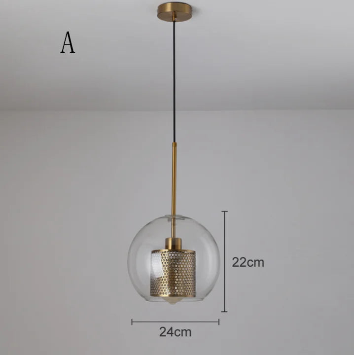 Loft Modern Pendant Light Glass Ball Hanging Lamp Kitchen Light Fixture Dining Hanglamp Living Room Luminaire
