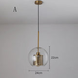 Loft Modern Pendant Light Glass Ball Hanging Lamp Kitchen Light Fixture Dining Hanglamp Living Room Luminaire