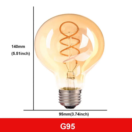 E27 LED Bulb 220V Dimmable Vintage Spiral LED Filament Light Bulb A19 4W Retro Incandescent Decoration Led Lighting Lamp Ampoule