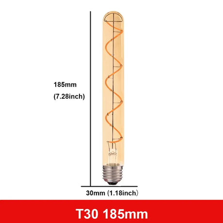 E27 LED Bulb 220V Dimmable Vintage Spiral LED Filament Light Bulb A19 4W Retro Incandescent Decoration Led Lighting Lamp Ampoule