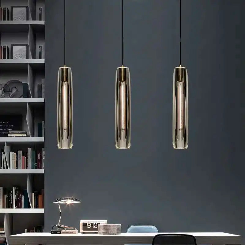 Luxury Pure Copper Crystal Pendant lamp Indoor living room dining room bar counter bedroom bedside hanging lamp