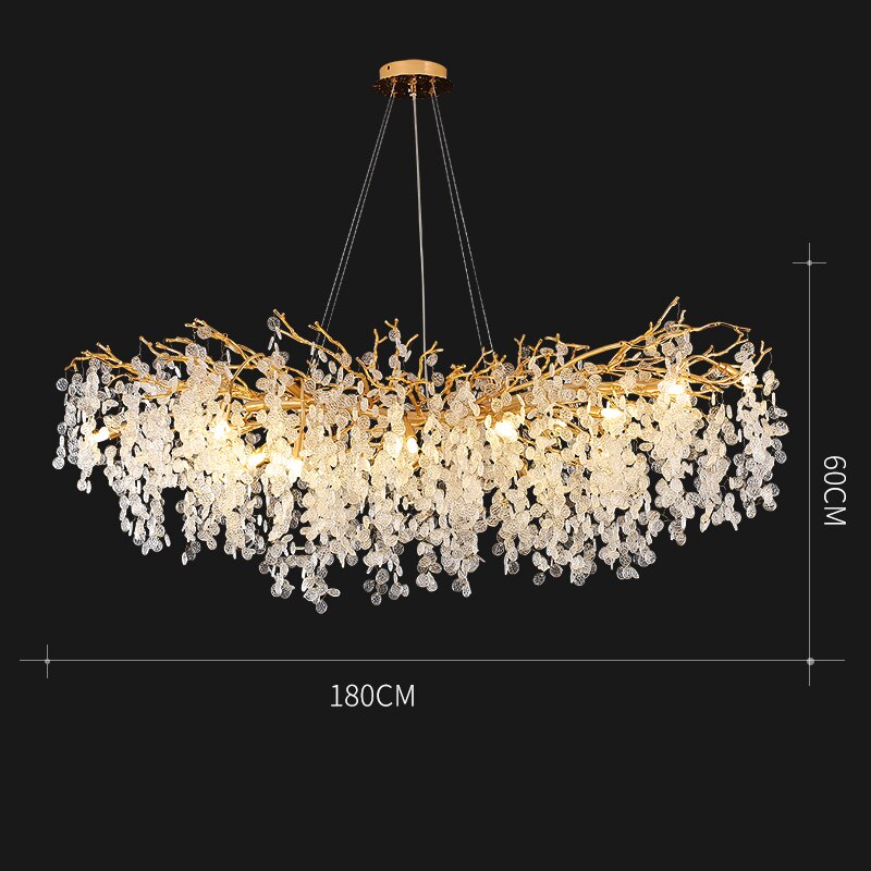 Nordic Crystal Luxury LED Chandelier Lighting Home Decoration LOFT Villa Lustre Living Room Hotel Hall Art Indoor Decor Lighting