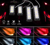 Ceyes 4pcs Car Ambient Inner Door Bowl Light Decorative Lights  handle LED Armrest Atmosphere Light  Strip Auto Handrail Light