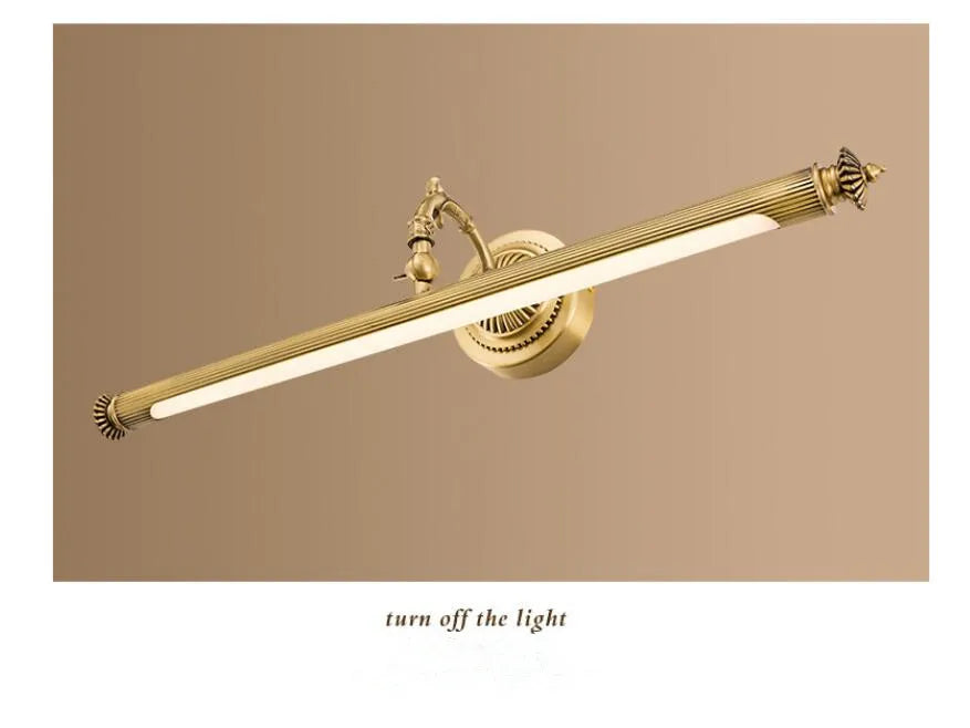 48CM/63CM/78CM Bathroom Mirror Lamp Waterproof Retro Coppe Cabinet Vanity Mirror Lights Led Wall Light Lamp LED Light Wall Lamp
