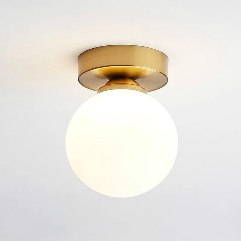 Modern Corridor Ceiling Light Nordic Personality Creative Round Glass Ball Ceiling Lamp For Home Kids Room Decorations Lighting