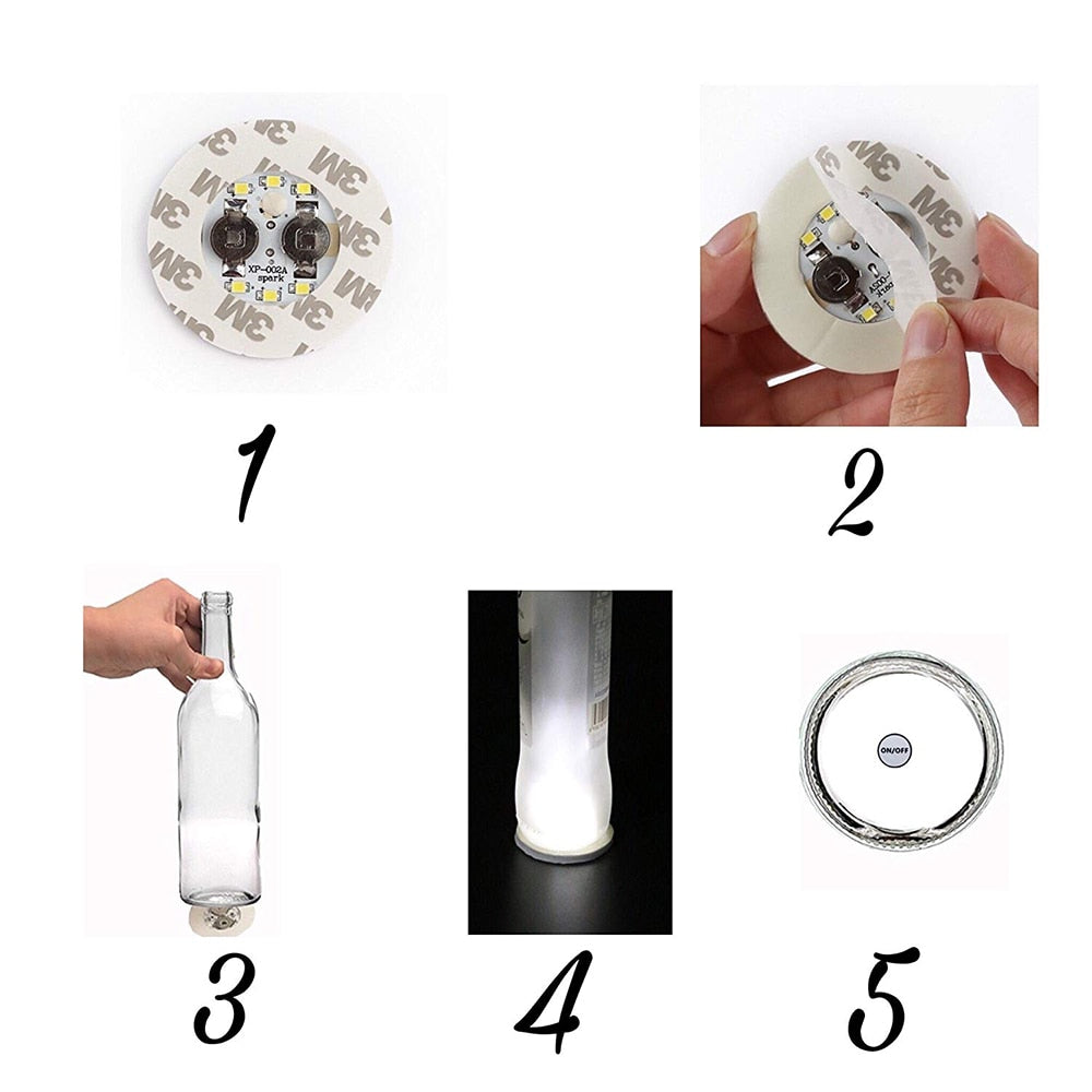 Mini Glow Coaster LED Bottle Light Stickers Festival Nightclub Bar Party Vase Decoration LED Glorifier Drink Cup Mat