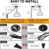 Industrial Metal Wire Cage Pendant Light Plug In Vintage Edison Swag Hanging Light with On/off Switch Pendant Lighting (Gold)