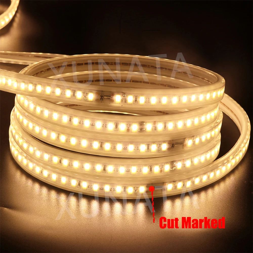 240Leds/m LED Strip SMD 5730 2835 5050 5630  220V 240V Waterproof LED Tape Rope Light RGB Warm White Home Decoration Lighting