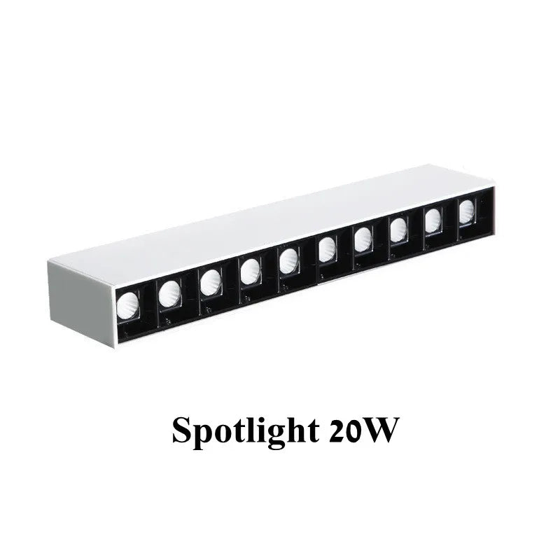 DIMMABLE LED Ceiling Lights Line Lamp AC85-265V 10W 20W 30W 40W Line Lamp LED Spot light Concrete Surface Mounted Ceiling Lights