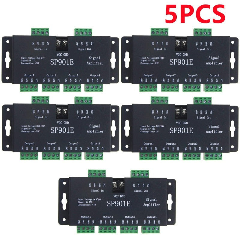 Signal Amplifier Repeater for WS2812B WS2811 WS2813 RGB Addressable LED Pixel Strip Programmable Matrix Panel Light