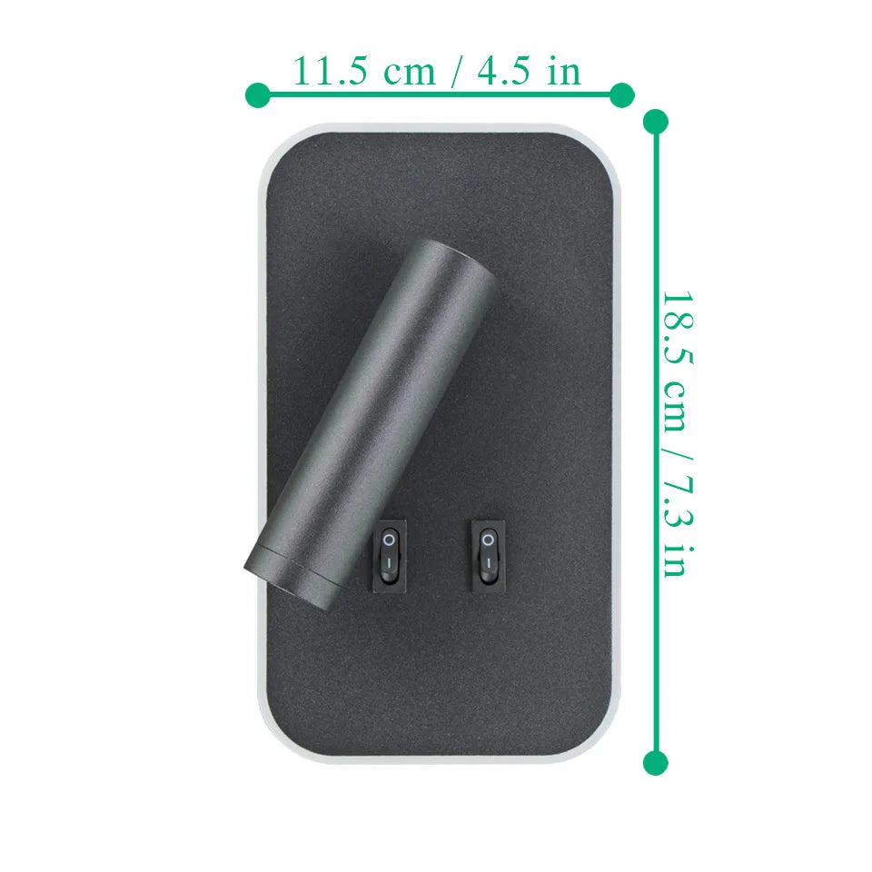 LED Wall Lamps Reading 3W  Strip light Back light 8W bedroom Study living room Sconce Adjustable With Switch Bedside Wall light