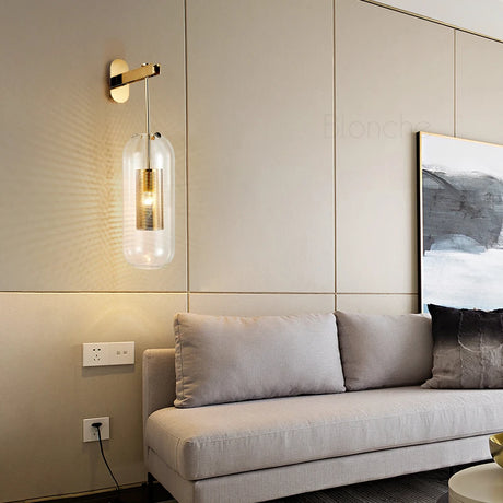 Modern Glass Wall Lights Led Metal Lamps Nordic Wall Lamps for Bathroom Bedroom Living Room Home Lights Loft Fixtures Luminaire