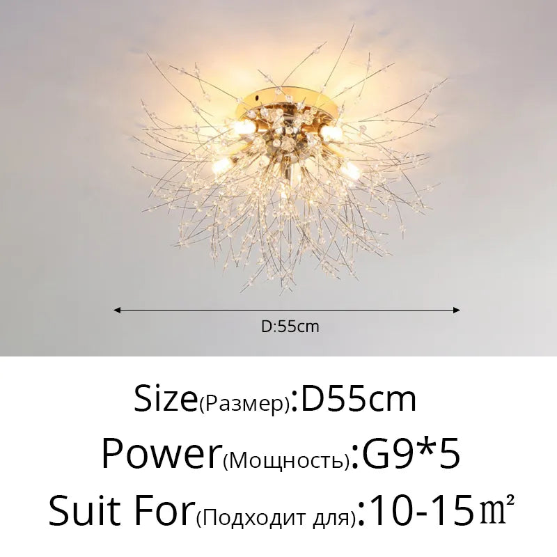 Nordic modern led chandelier Living bedroom dining room firefly chandelier Simple home indoor lighting decoration ceiling lamps