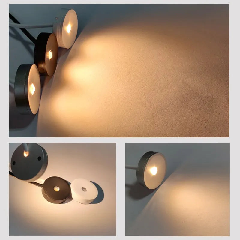 1W 12V Ultra-Thin (8mm) Mini LED Spotlight - Recessed Cabinet & Display Light for Wine Cabinets, Kitchens & Shelves
